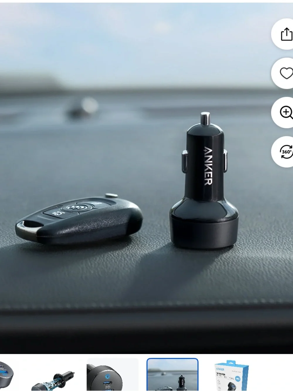 Anker PowerDrive PD+ 2 Dual-Port Car Charger - Black